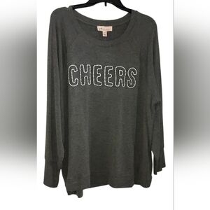 Philosophy Charcoal Long Sleeve Top